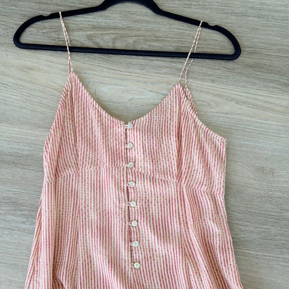 American Eagle Striped Button Front Midi Dress - Picture 4 of 5
